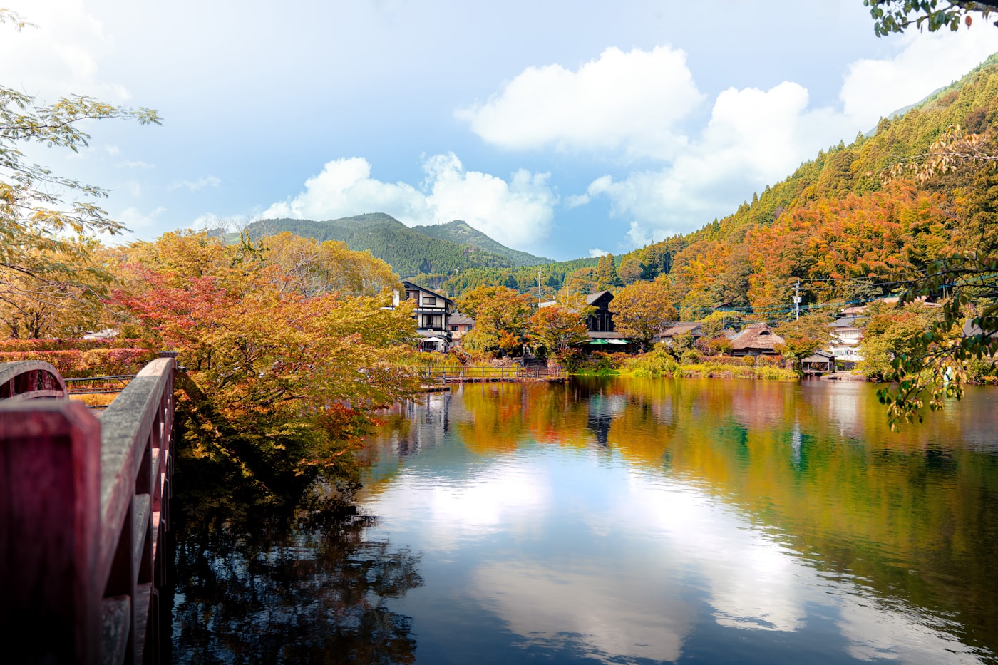 Lake Kinrin and Mount Yufu, Yufuin